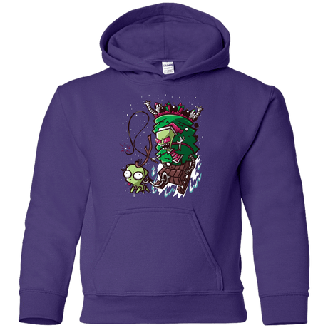 Sweatshirts Purple / YS Zim Stole Christmas Youth Hoodie