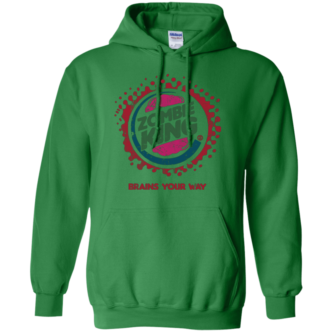 Sweatshirts Irish Green / Small Zombie King Pullover Hoodie