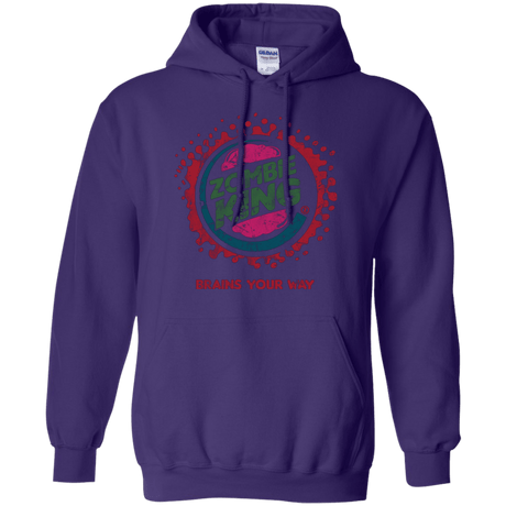 Sweatshirts Purple / Small Zombie King Pullover Hoodie