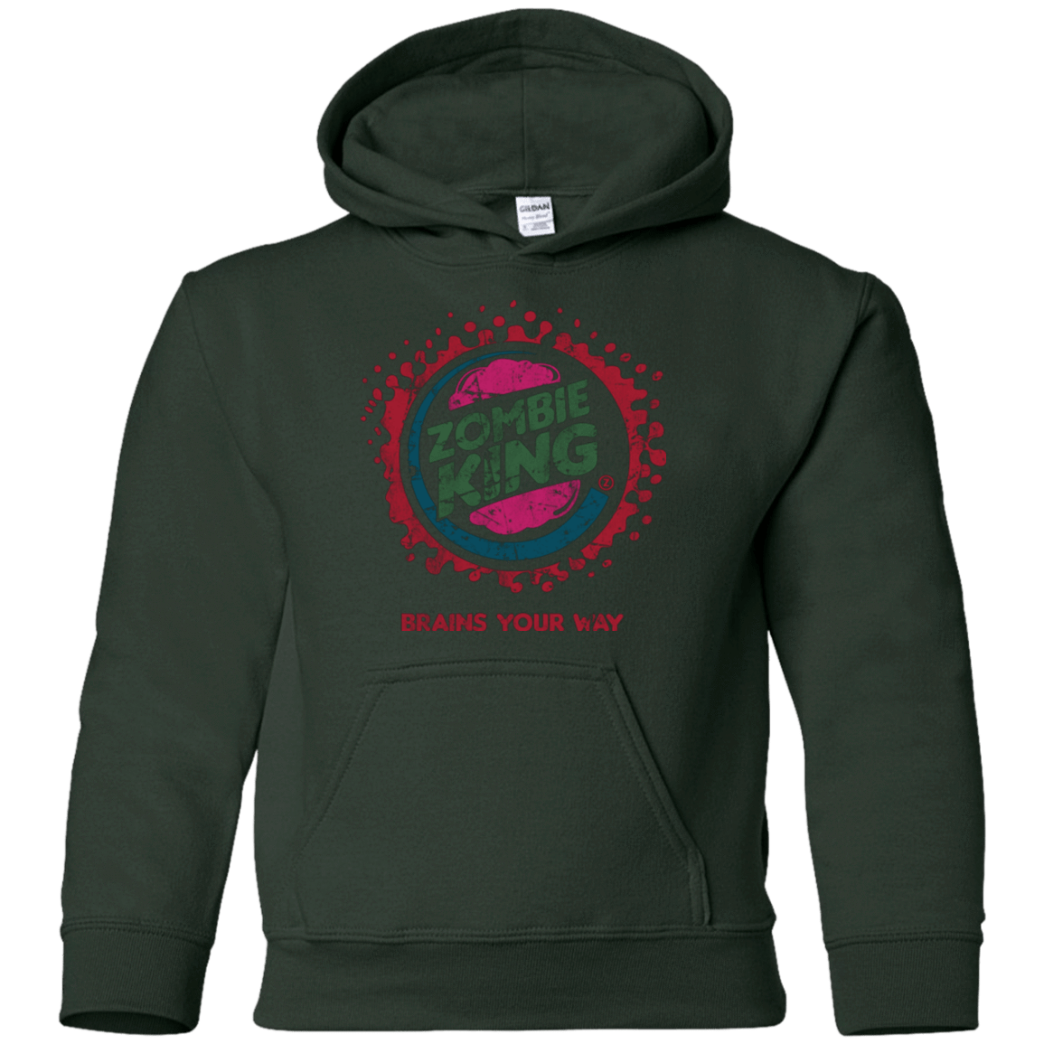 Sweatshirts Forest Green / YS Zombie King Youth Hoodie
