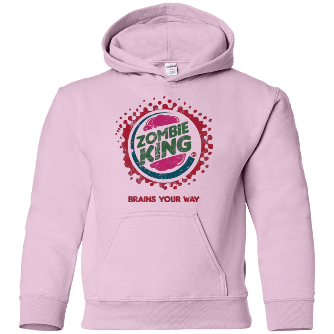 Sweatshirts Light Pink / YS Zombie King Youth Hoodie
