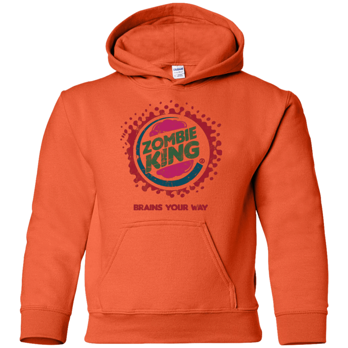 Sweatshirts Orange / YS Zombie King Youth Hoodie