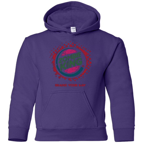 Sweatshirts Purple / YS Zombie King Youth Hoodie