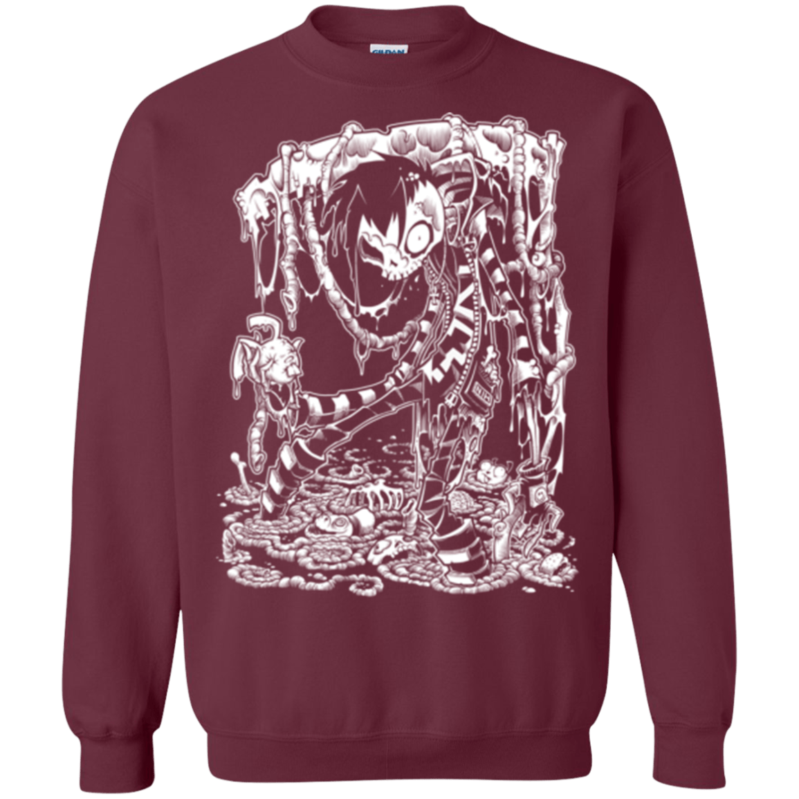 Sweatshirts Maroon / Small Zombnny Crewneck Sweatshirt