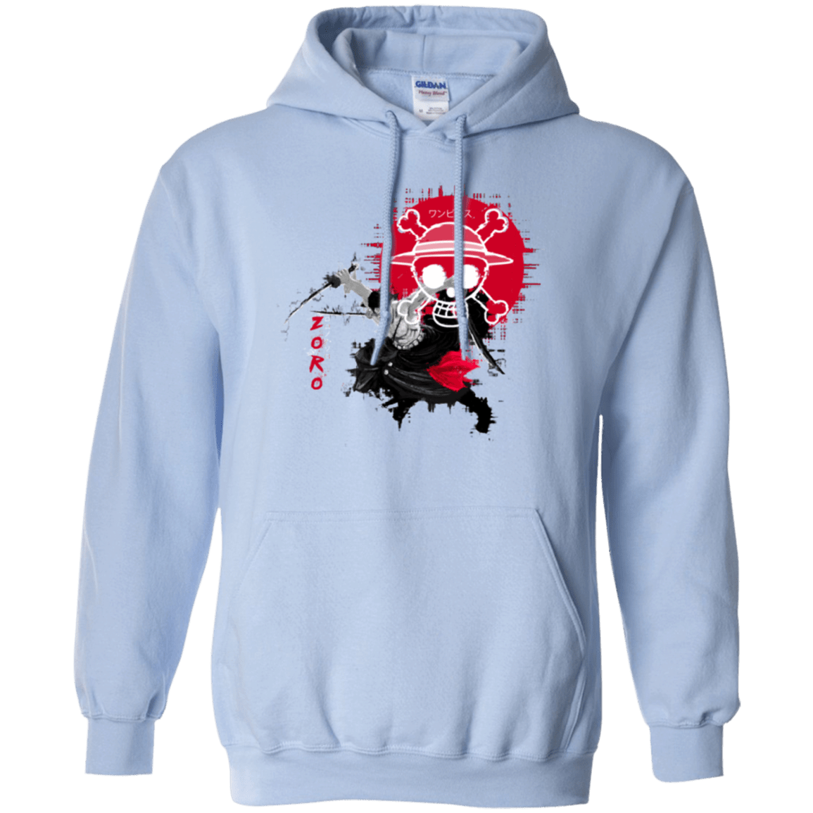 Sweatshirts Light Blue / Small Zoro Pullover Hoodie