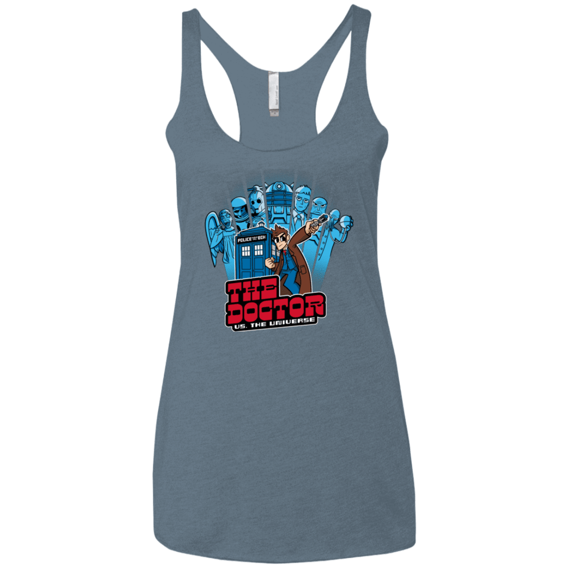T-Shirts Indigo / X-Small 10 vs universe Women's Triblend Racerback Tank