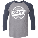 T-Shirts Premium Heather/ Vintage Navy / X-Small 100 Percent Sci-fi Men's Triblend 3/4 Sleeve