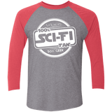 T-Shirts Premium Heather/ Vintage Red / X-Small 100 Percent Sci-fi Men's Triblend 3/4 Sleeve