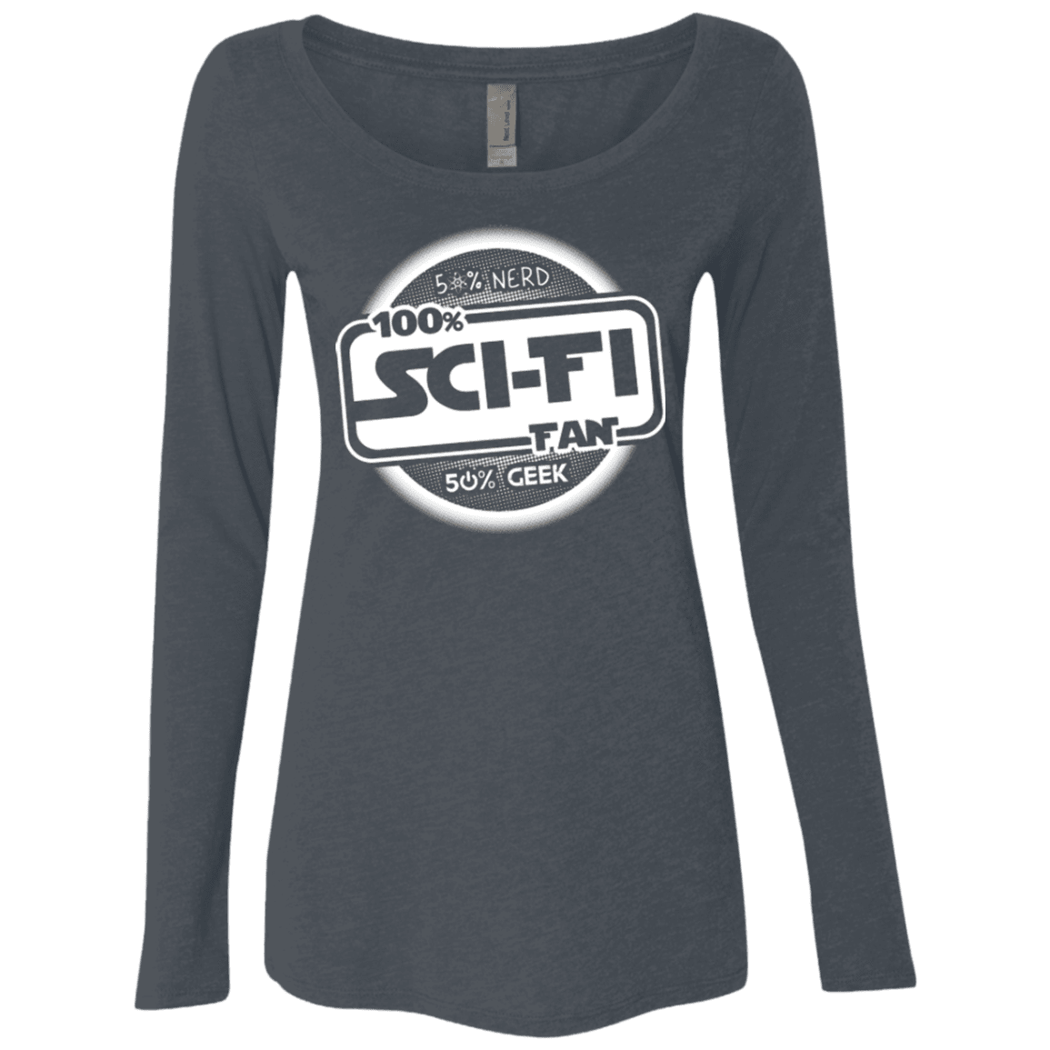 T-Shirts Vintage Navy / Small 100 Percent Sci-fi Women's Triblend Long Sleeve Shirt