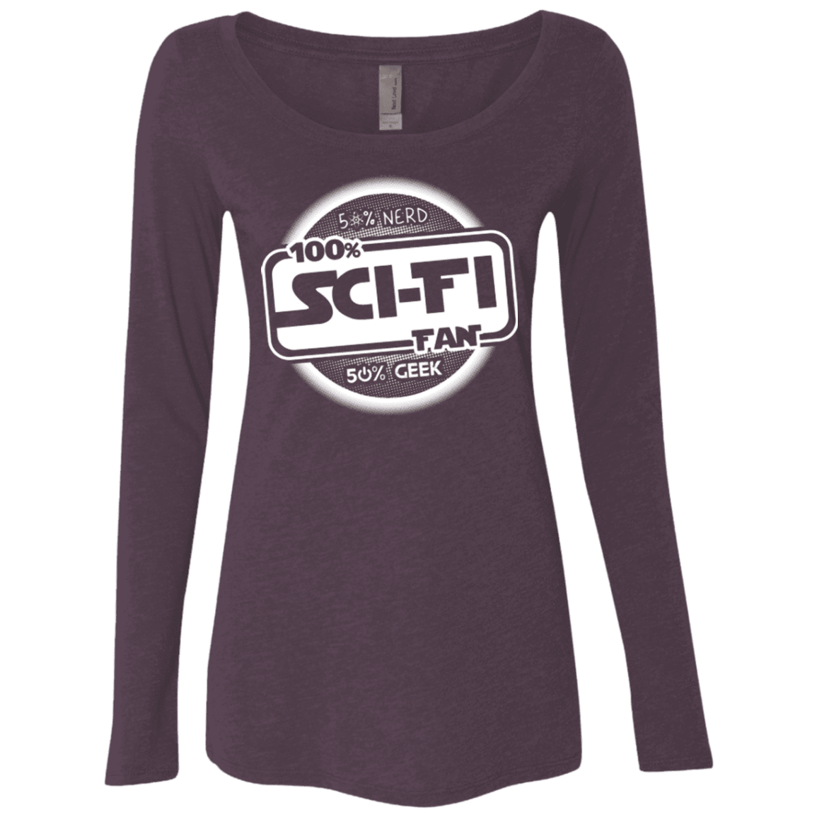 T-Shirts Vintage Purple / Small 100 Percent Sci-fi Women's Triblend Long Sleeve Shirt
