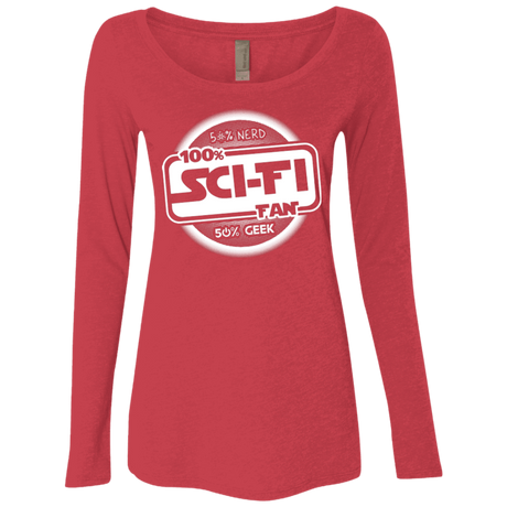 T-Shirts Vintage Red / Small 100 Percent Sci-fi Women's Triblend Long Sleeve Shirt