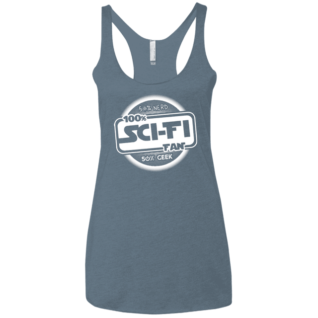 T-Shirts Indigo / X-Small 100 Percent Sci-fi Women's Triblend Racerback Tank