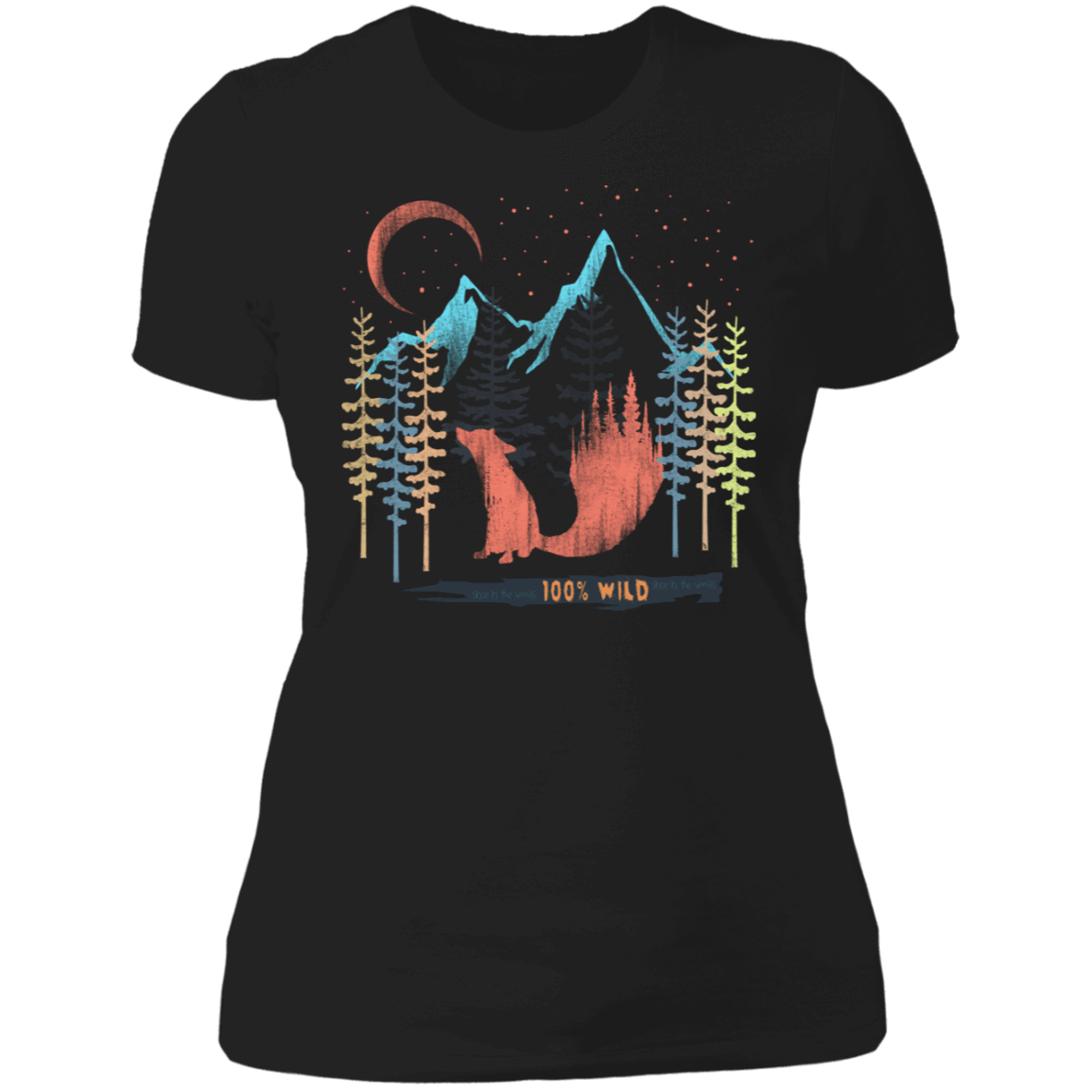 T-Shirts Black / S 100% Wild Women's Premium T-Shirt