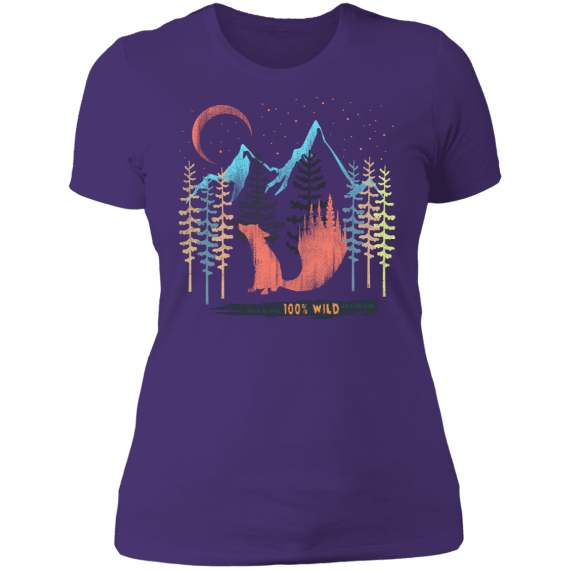 T-Shirts Purple Rush/ / S 100% Wild Women's Premium T-Shirt