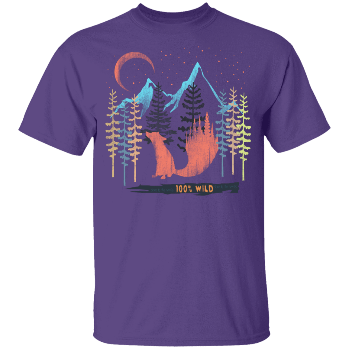 T-Shirts Purple / YXS 100% Wild Youth T-Shirt