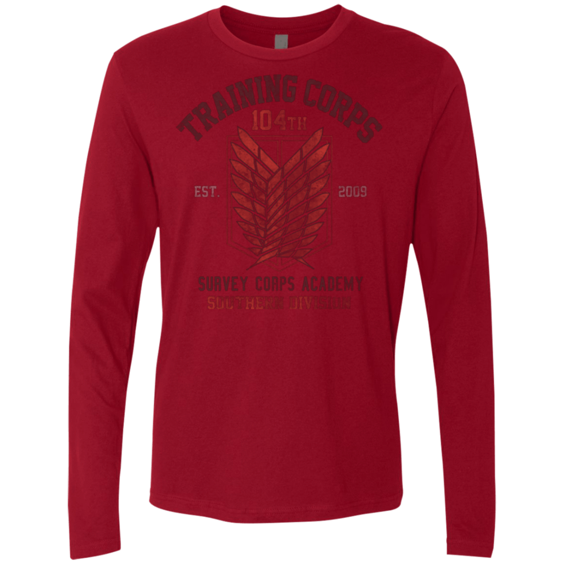 T-Shirts Cardinal / Small 104th Training Corps Men's Premium Long Sleeve