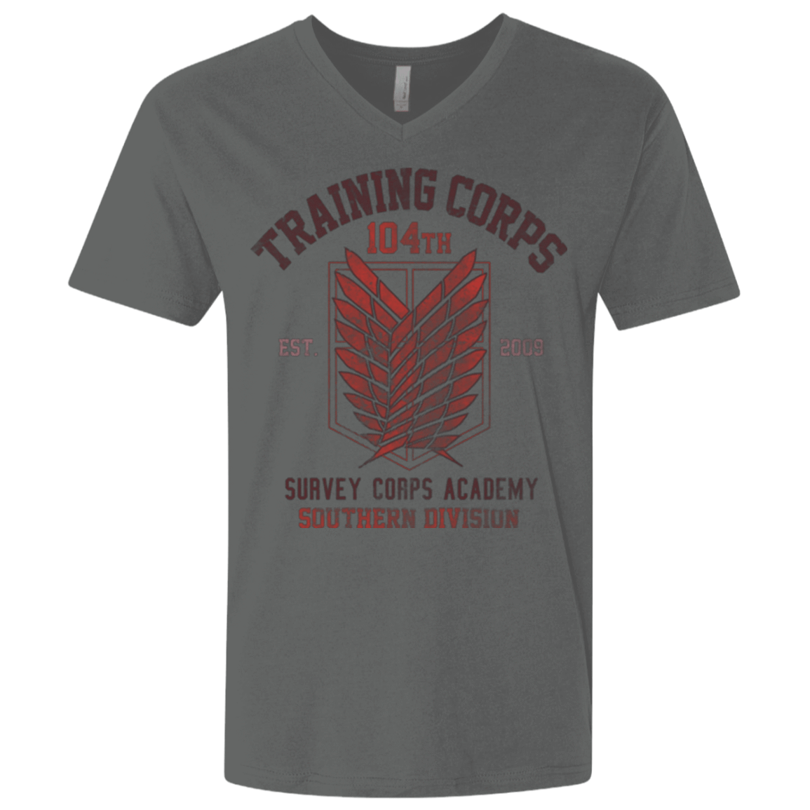 T-Shirts Heavy Metal / X-Small 104th Training Corps Men's Premium V-Neck