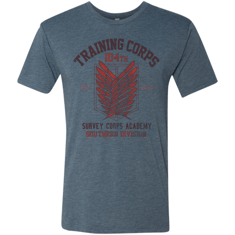 T-Shirts Indigo / Small 104th Training Corps Men's Triblend T-Shirt