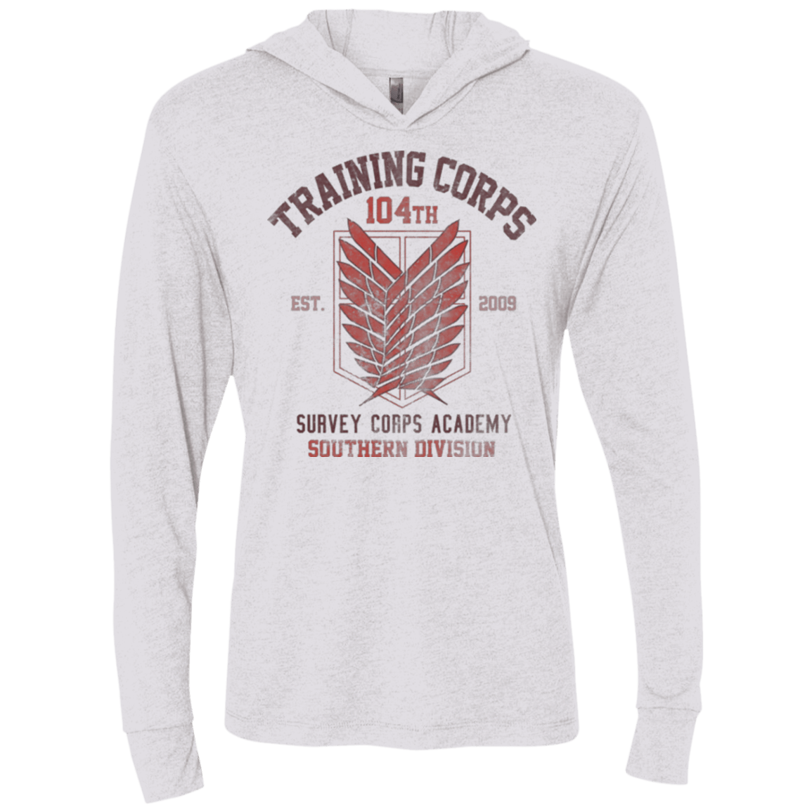 T-Shirts Heather White / X-Small 104th Training Corps Triblend Long Sleeve Hoodie Tee
