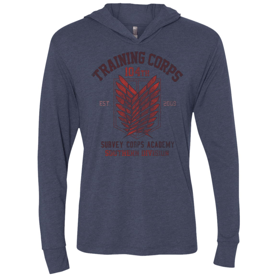T-Shirts Vintage Navy / X-Small 104th Training Corps Triblend Long Sleeve Hoodie Tee