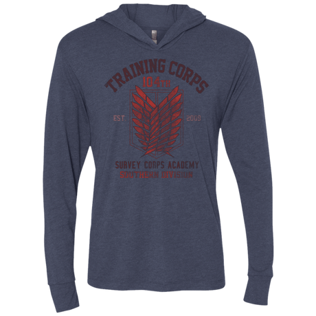 T-Shirts Vintage Navy / X-Small 104th Training Corps Triblend Long Sleeve Hoodie Tee