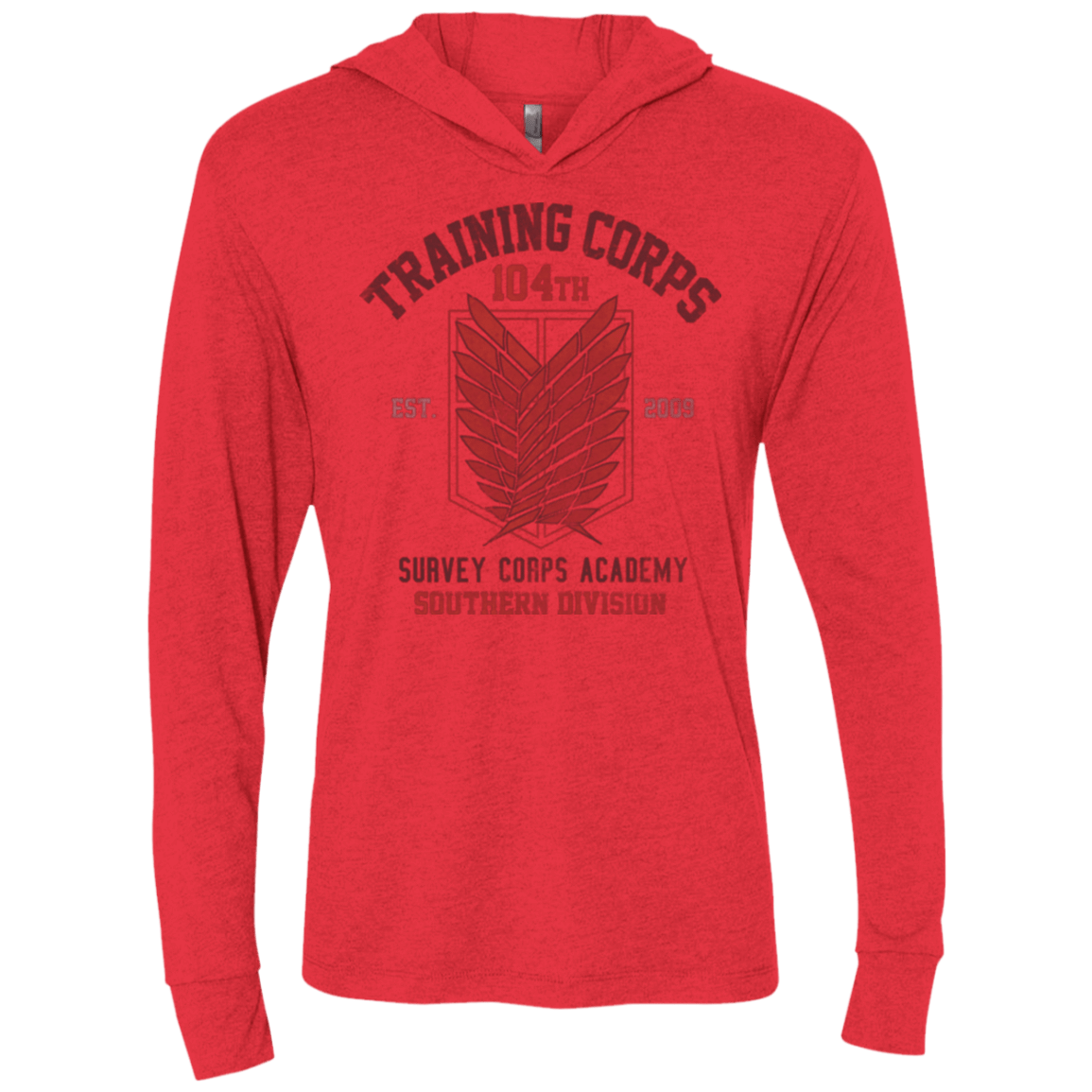 T-Shirts Vintage Red / X-Small 104th Training Corps Triblend Long Sleeve Hoodie Tee