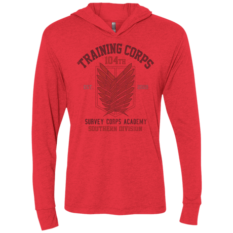T-Shirts Vintage Red / X-Small 104th Training Corps Triblend Long Sleeve Hoodie Tee