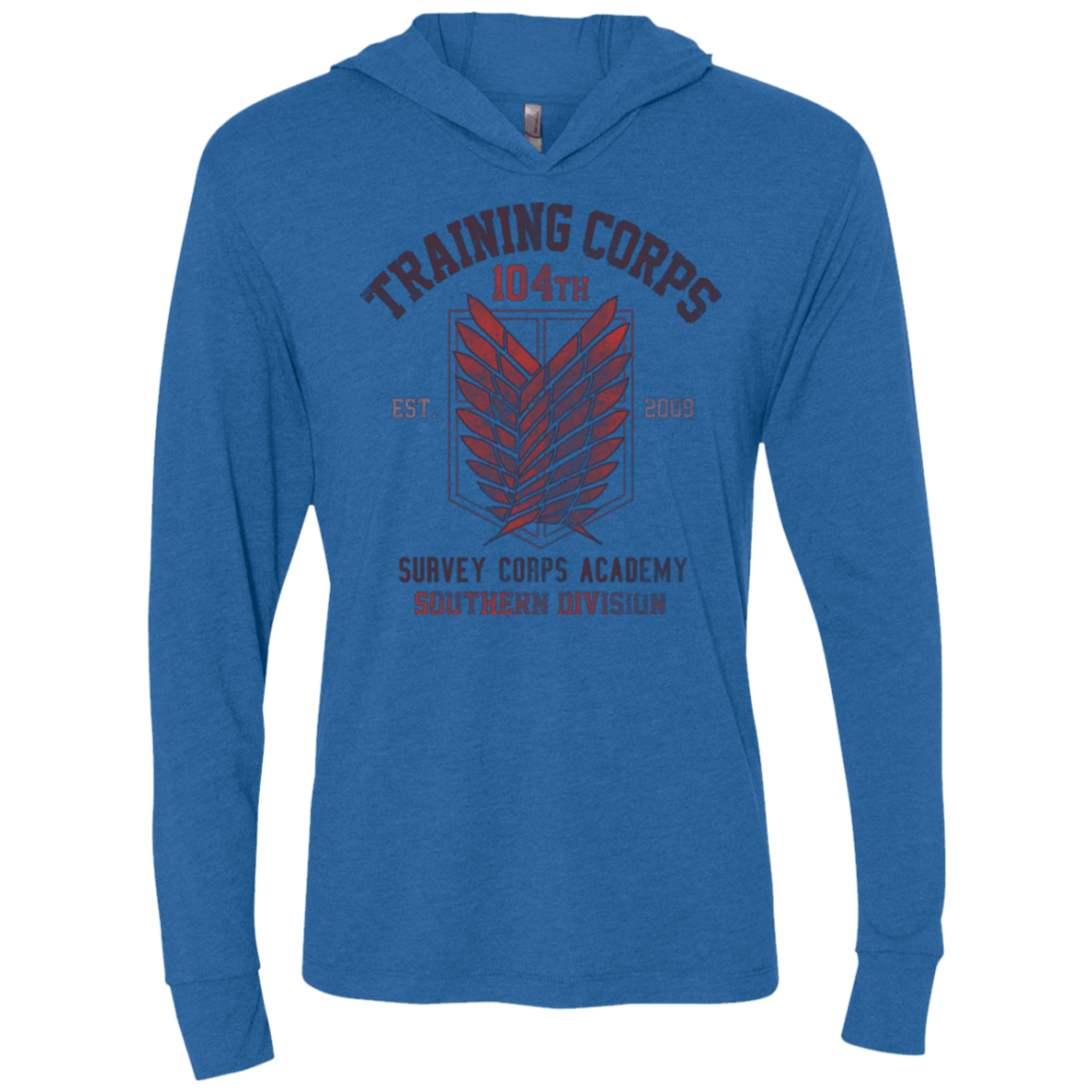 T-Shirts Vintage Royal / X-Small 104th Training Corps Triblend Long Sleeve Hoodie Tee
