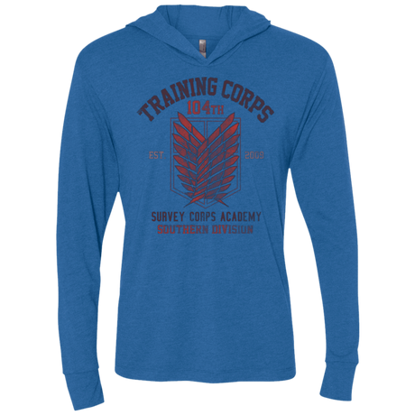 T-Shirts Vintage Royal / X-Small 104th Training Corps Triblend Long Sleeve Hoodie Tee