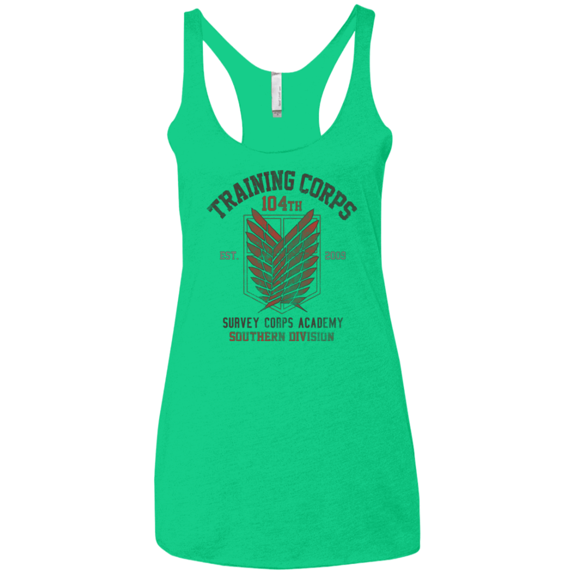 T-Shirts Envy / X-Small 104th Training Corps Women's Triblend Racerback Tank