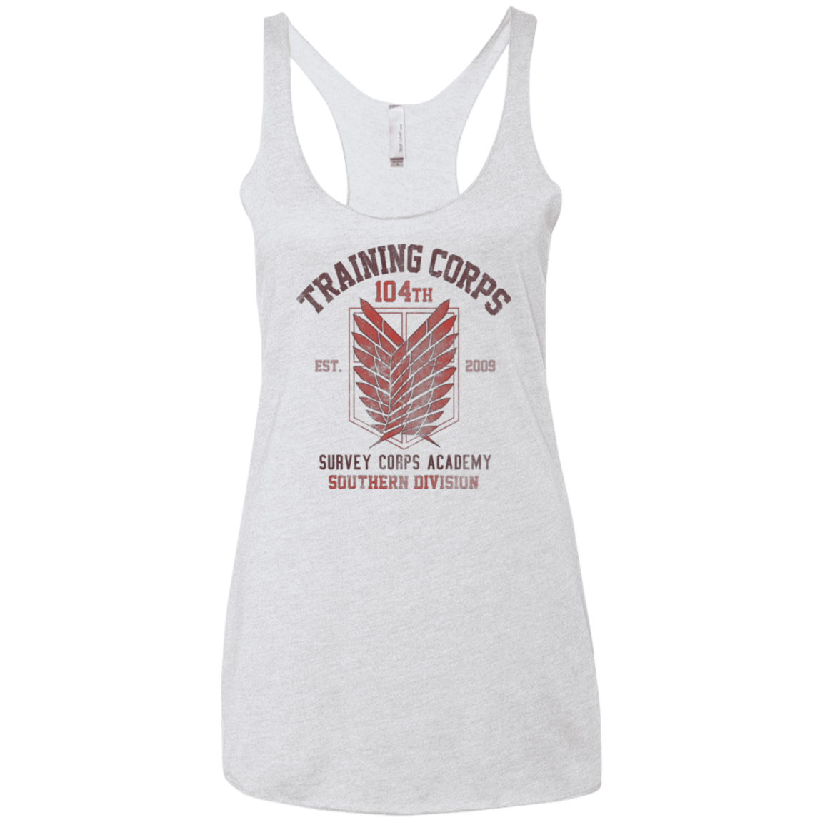T-Shirts Heather White / X-Small 104th Training Corps Women's Triblend Racerback Tank
