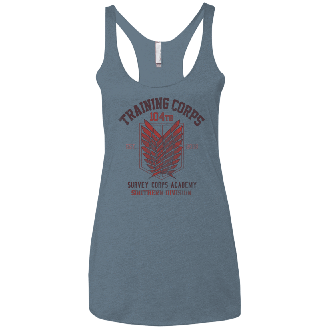 T-Shirts Indigo / X-Small 104th Training Corps Women's Triblend Racerback Tank