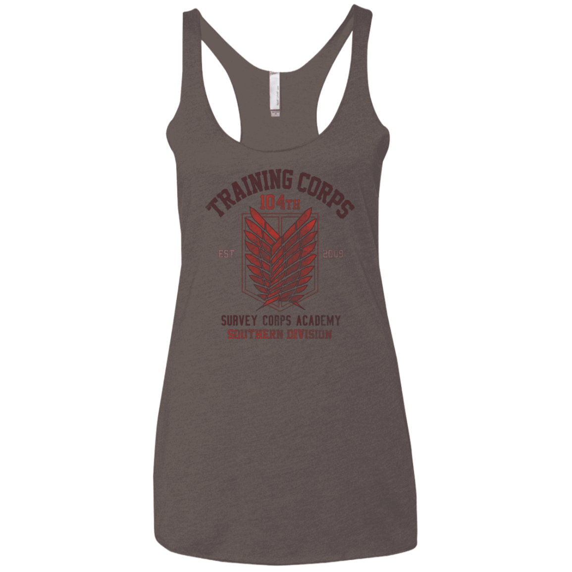 T-Shirts Macchiato / X-Small 104th Training Corps Women's Triblend Racerback Tank