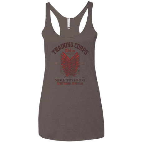 T-Shirts Macchiato / X-Small 104th Training Corps Women's Triblend Racerback Tank
