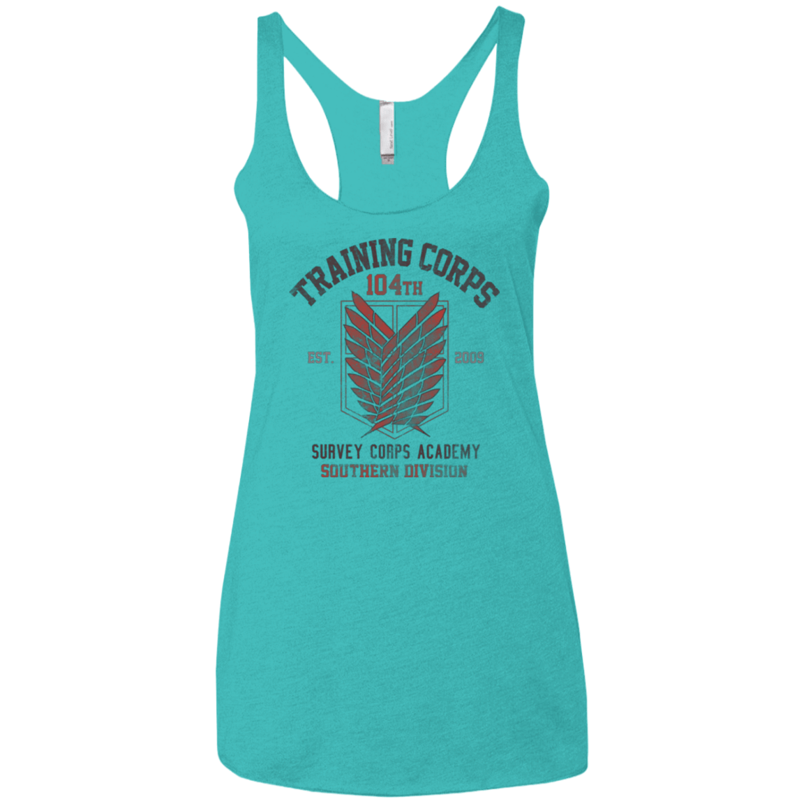 T-Shirts Tahiti Blue / X-Small 104th Training Corps Women's Triblend Racerback Tank