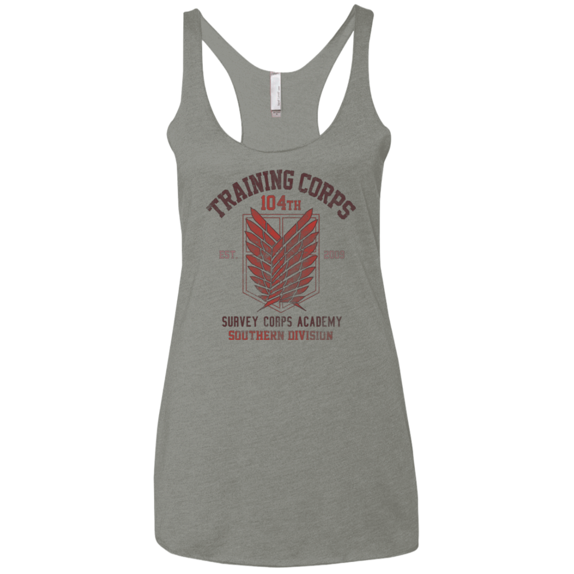 T-Shirts Venetian Grey / X-Small 104th Training Corps Women's Triblend Racerback Tank