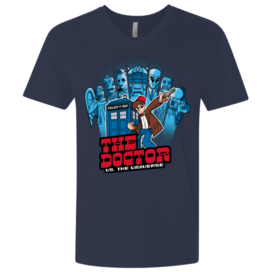 T-Shirts Midnight Navy / X-Small 11 vs universe Men's Premium V-Neck