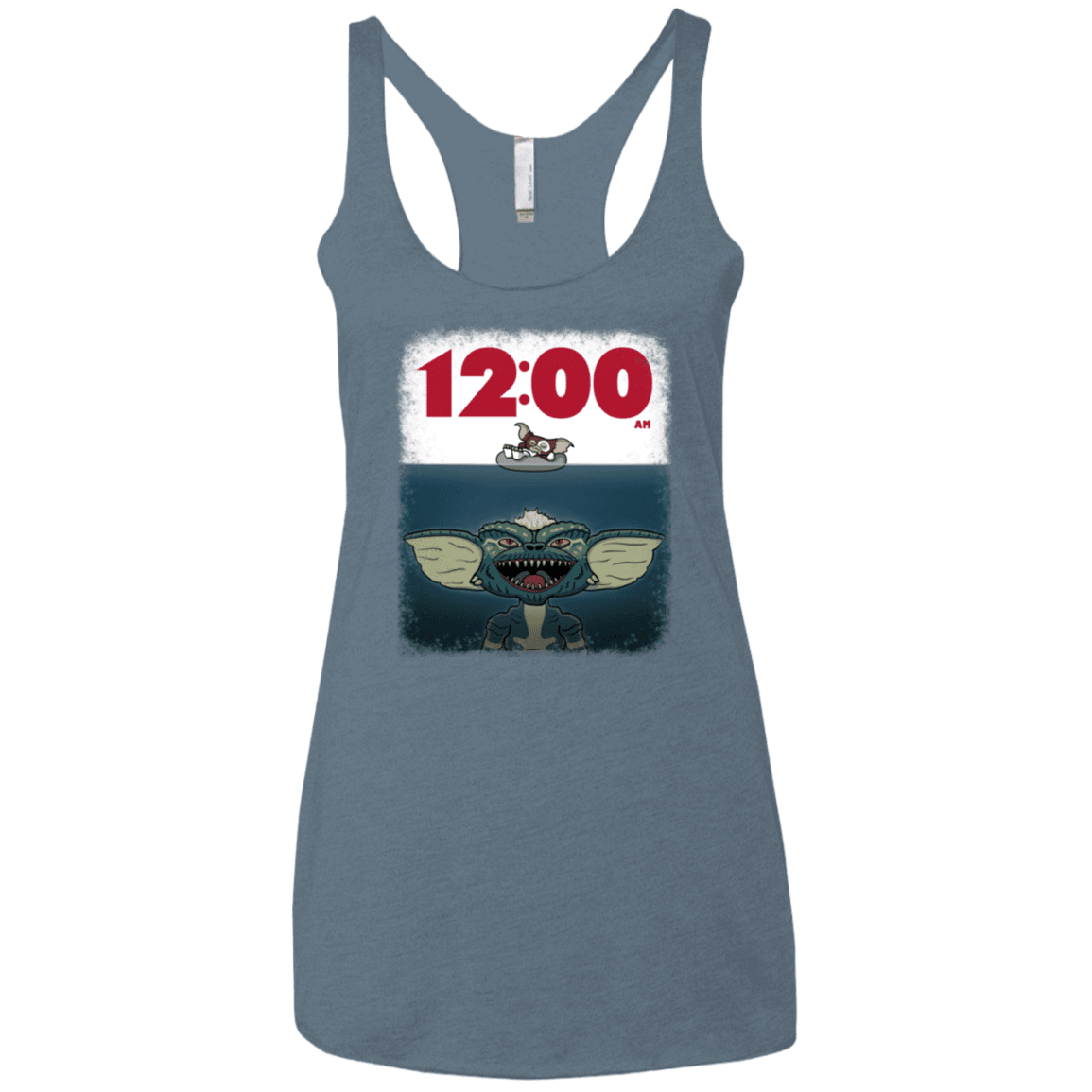 T-Shirts Indigo / X-Small 12:00 AM Women's Triblend Racerback Tank