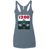 T-Shirts Indigo / X-Small 12:00 AM Women's Triblend Racerback Tank