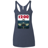 T-Shirts Vintage Navy / X-Small 12:00 AM Women's Triblend Racerback Tank
