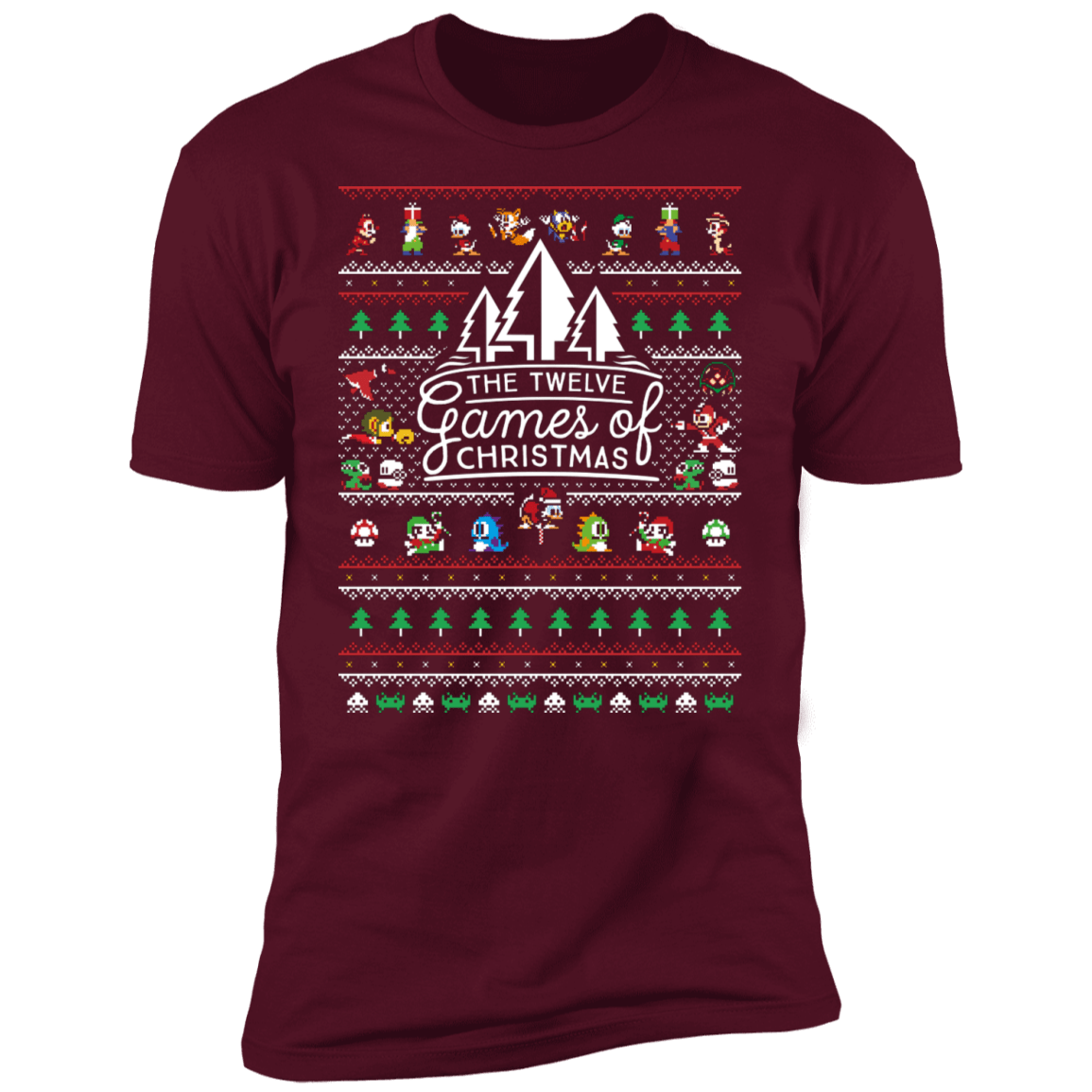 T-Shirts Maroon / S 12 Games of Christmas Men's Premium T-Shirt