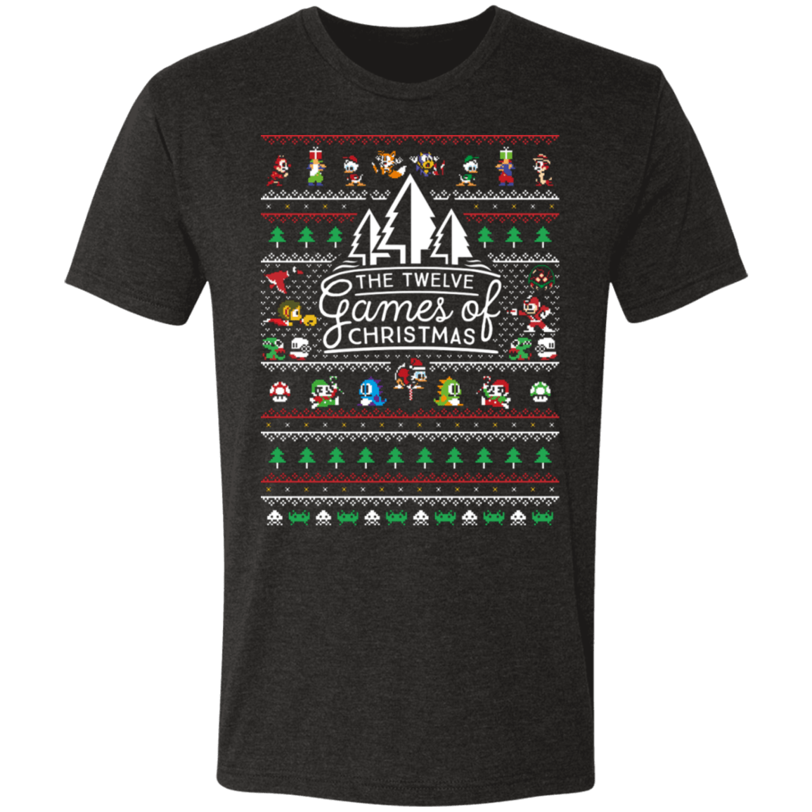 T-Shirts Vintage Black / S 12 Games of Christmas Men's Triblend T-Shirt