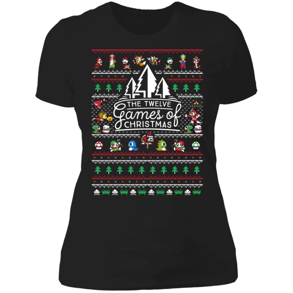 T-Shirts Black / S 12 Games of Christmas Women's Premium T-Shirt