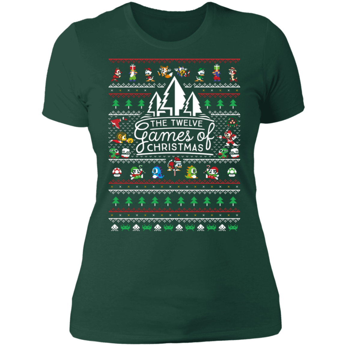 T-Shirts Forest Green / S 12 Games of Christmas Women's Premium T-Shirt