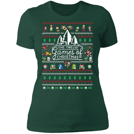 T-Shirts Forest Green / S 12 Games of Christmas Women's Premium T-Shirt