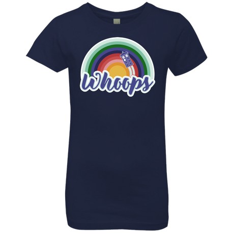 T-Shirts Midnight Navy / YXS 13th Doctor Retro Whoops Girls Premium T-Shirt