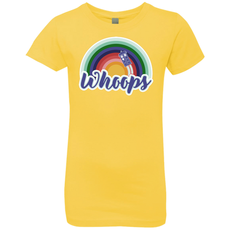 T-Shirts Vibrant Yellow / YXS 13th Doctor Retro Whoops Girls Premium T-Shirt