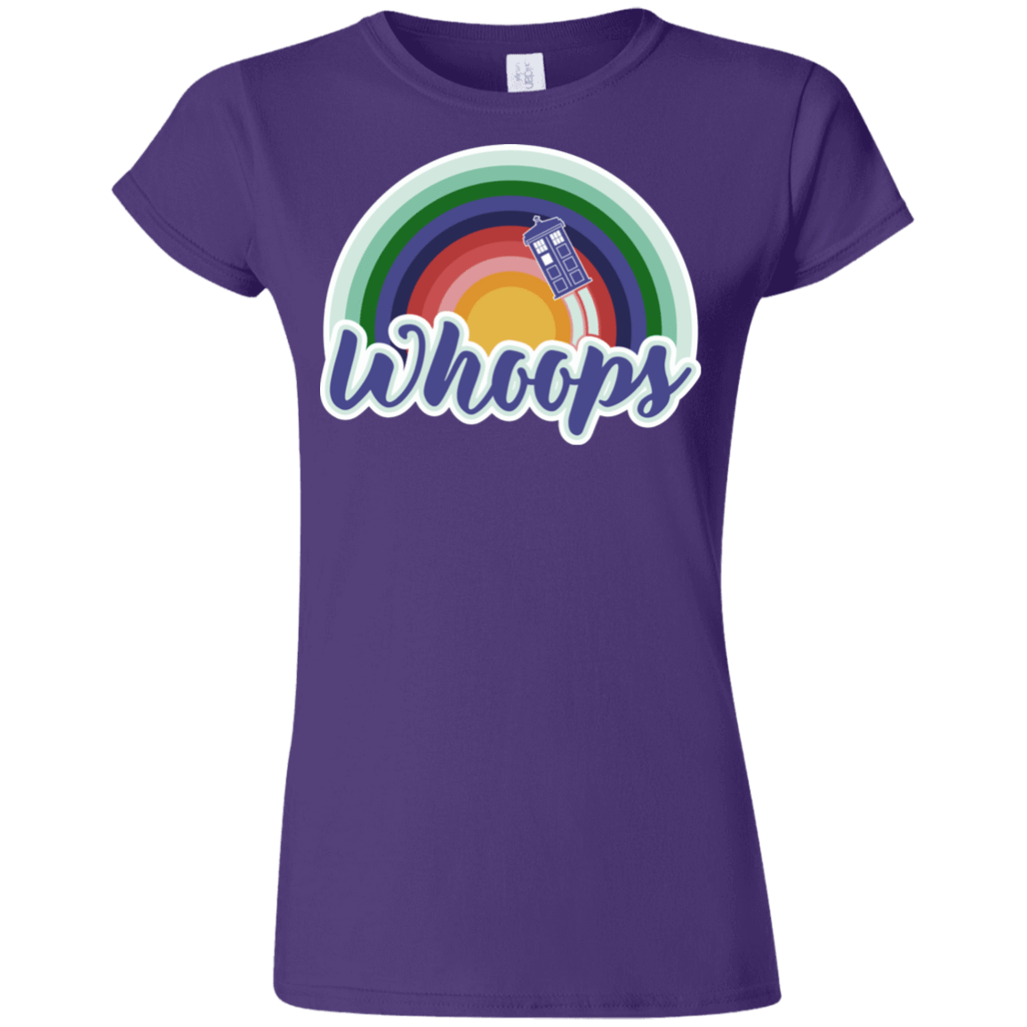 T-Shirts Purple / S 13th Doctor Retro Whoops Junior Slimmer-Fit T-Shirt