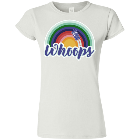 T-Shirts White / S 13th Doctor Retro Whoops Junior Slimmer-Fit T-Shirt