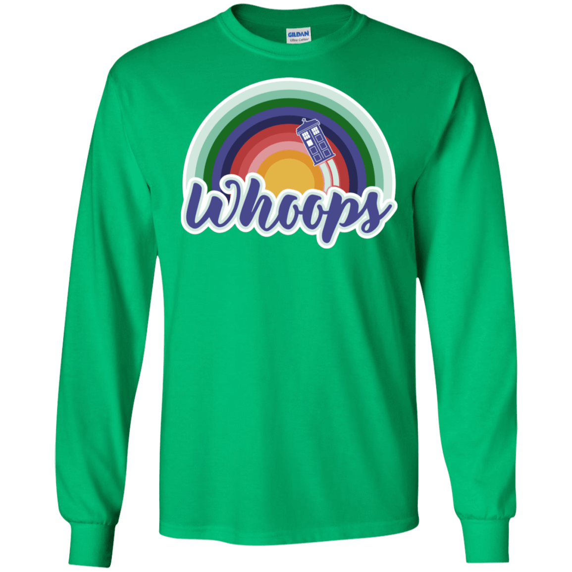 T-Shirts Irish Green / S 13th Doctor Retro Whoops Men's Long Sleeve T-Shirt